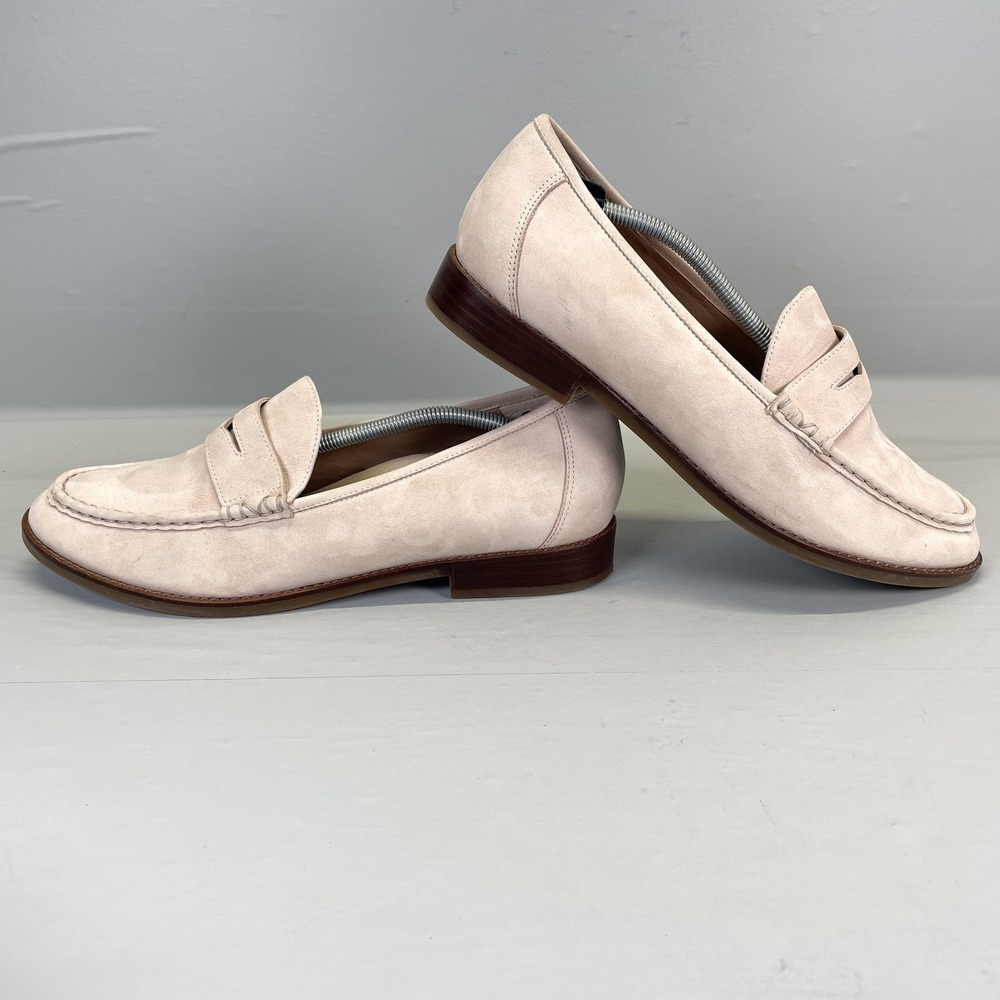 Vionic Waverly Penny Loafers Womens Size 11 Beige Pink Nubuck Moc Toe Shoes - Picture 6 of 10
